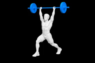 Barbell Clean and Jerk exercise illustration
