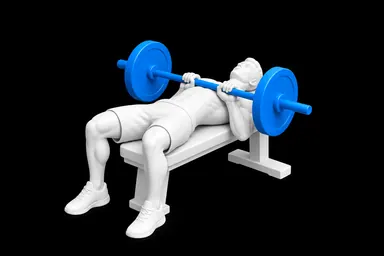 Barbell Close-Grip Bench Press exercise illustration
