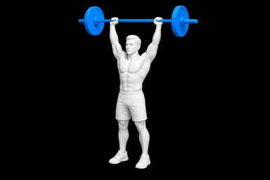 Barbell Overhead Press exercise illustration
