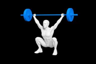 Barbell Overhead Squat exercise illustration