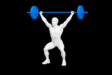 Barbell Power Snatch exercise illustration