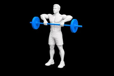 Barbell Upright Row exercise illustration
