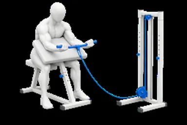 Cable Preacher Curl exercise illustration