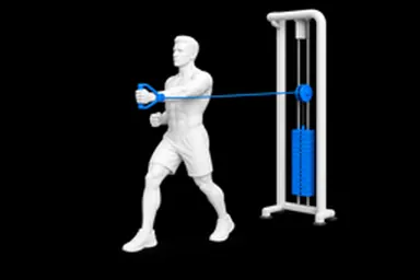 Cable Single-Arm Chest Press exercise illustration