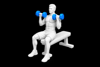 Dumbbell Arnold Press exercise illustration