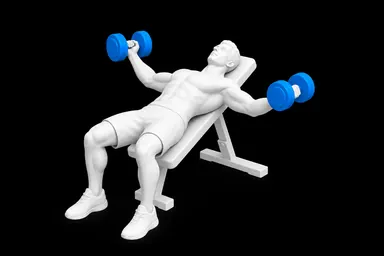 Dumbbell Incline Chest Fly exercise illustration