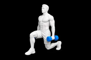 Dumbbell Lunge exercise illustration