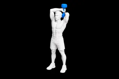 Dumbbell Overhead Triceps Extension exercise illustration