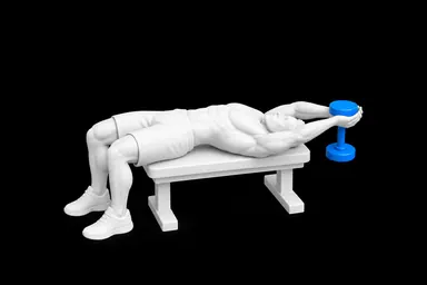 Dumbbell Pullover exercise illustration