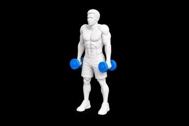 Dumbbell Shrugs exercise illustration