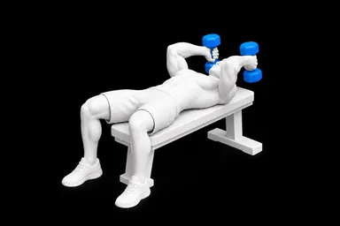 Dumbbell Skull Crushers exercise illustration