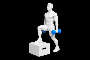 Dumbbell Step-Up exercise illustration