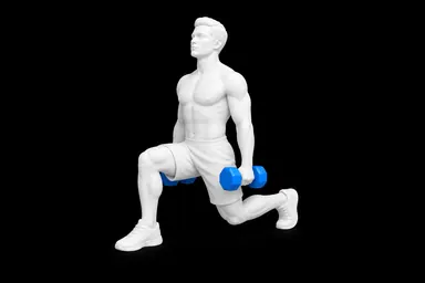 Dumbbell Walking Lunge exercise illustration