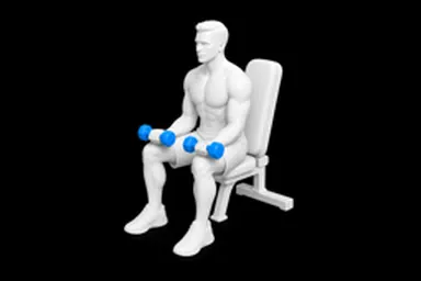 Dumbbell Wrist Curl exercise illustration
