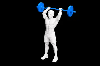 EZ-Bar Overhead Triceps Extension exercise illustration