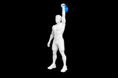 Kettlebell Single-Arm Shoulder Press exercise illustration