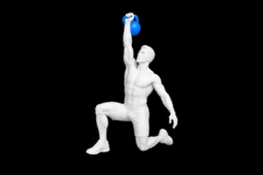 Kettlebell Turkish Get-Up exercise illustration
