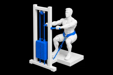 Machine Belt Squat exercise illustration