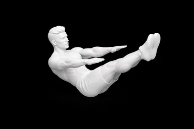 Pilates Double Leg Stretch exercise illustration