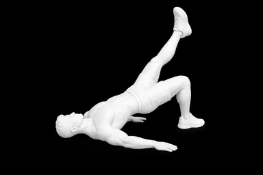 Pilates Single Leg Bridge exercise illustration