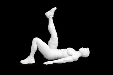 Pilates Single Leg Circles exercise illustration