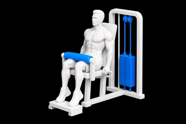 Seated Machine Calf Raise exercise illustration