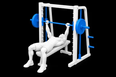 Smith Machine Bench Press exercise illustration