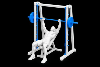 Smith Machine Incline Bench Press exercise illustration