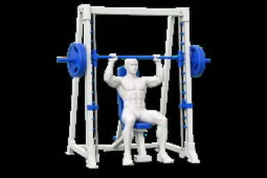 Smith Machine Shoulder Press exercise illustration