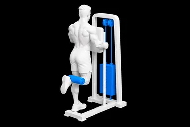 Standing Machine Leg Curl exercise illustration