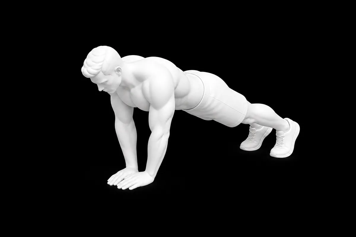Close-Grip Push-ups exercise illustration showing the movement position