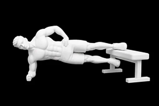 Copenhagen Plank exercise illustration showing the movement position