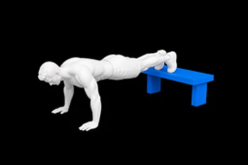Decline Push-up exercise illustration showing the movement position
