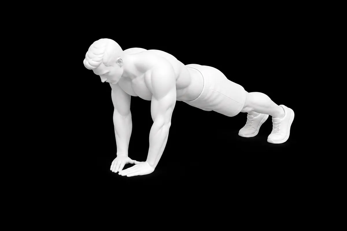 Diamond Push-ups exercise illustration showing the movement position