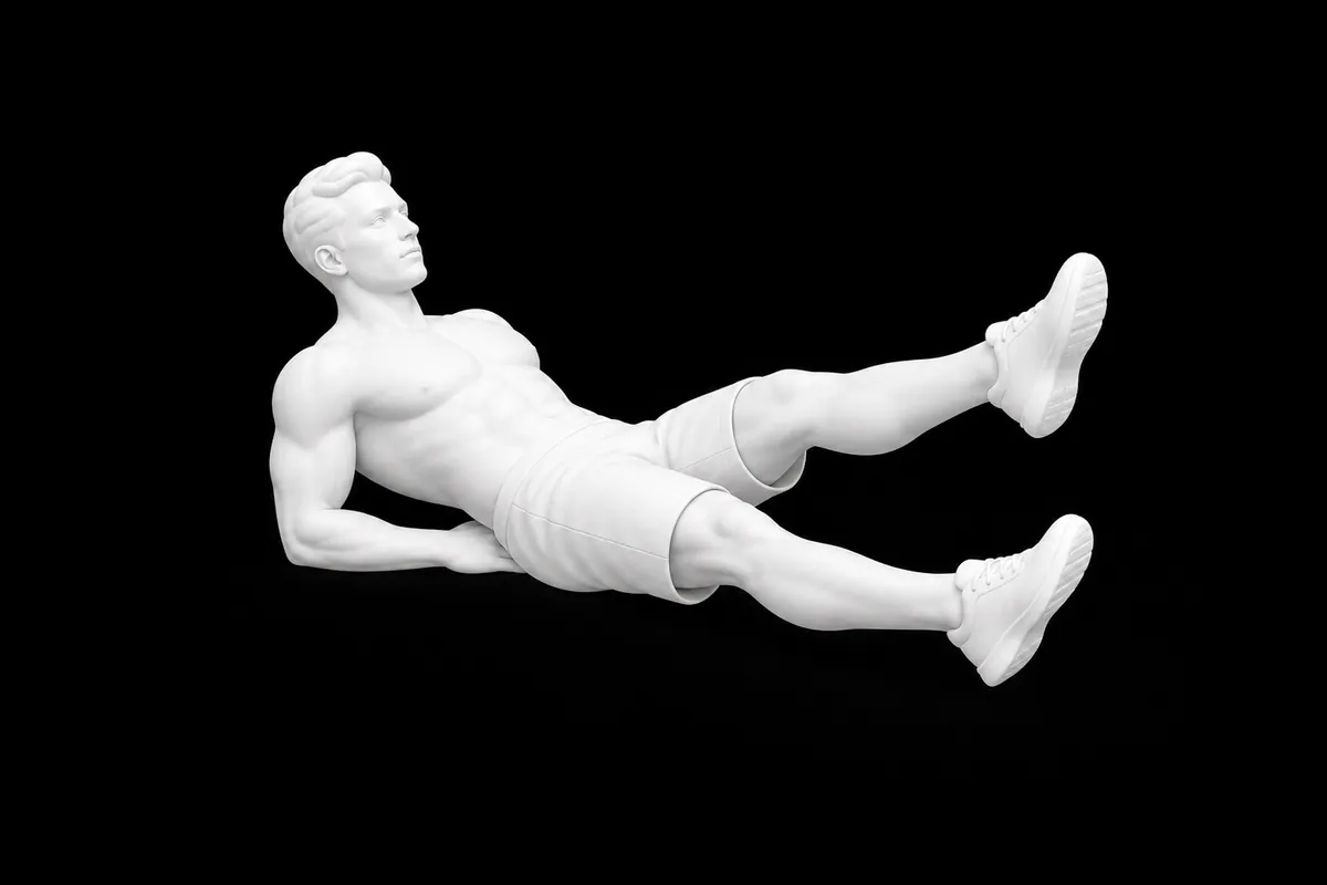 Flutter Kicks exercise illustration showing the movement position