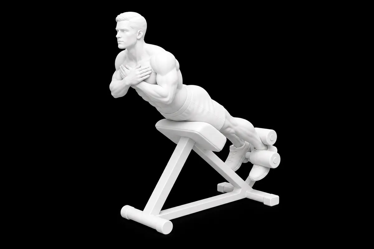 Glute-Ham Raise exercise illustration showing the movement position