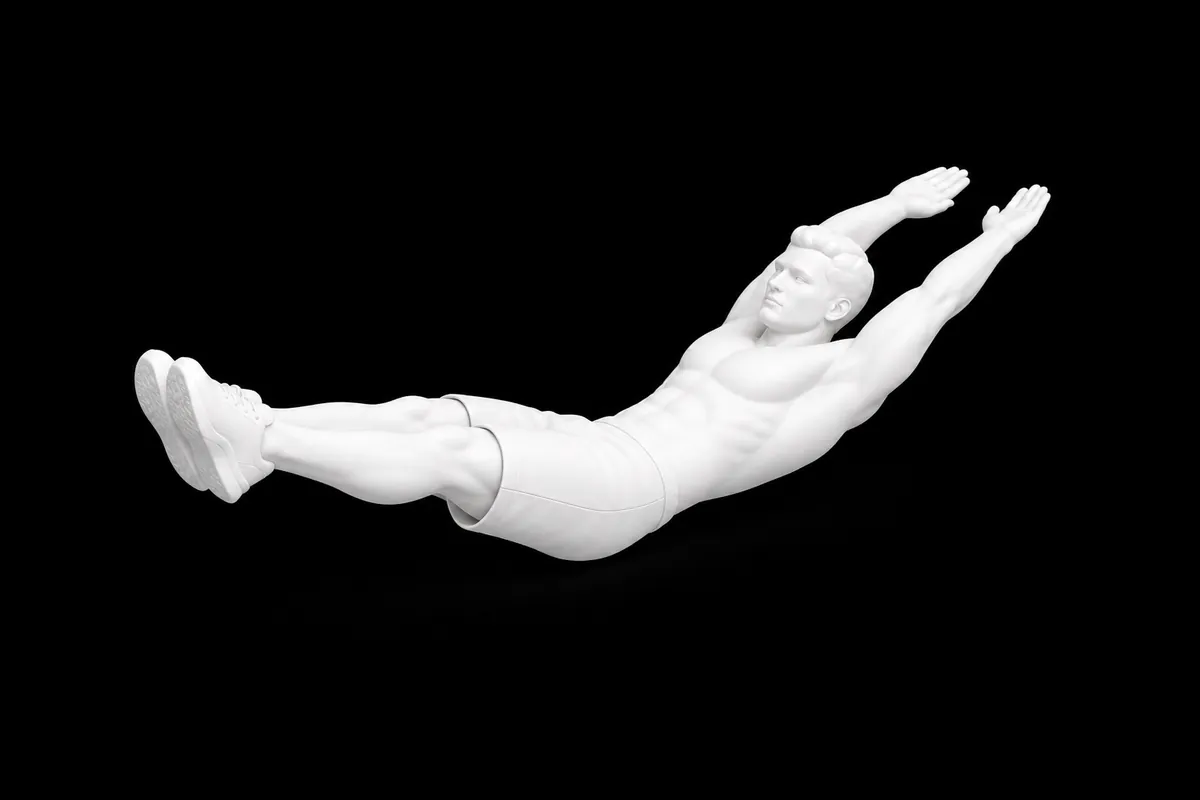 Hollow Hold exercise illustration showing the movement position