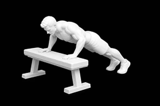 Incline Push-up exercise illustration showing the movement position