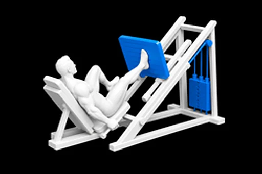 Machine Single-Leg Leg Press exercise illustration showing the movement position
