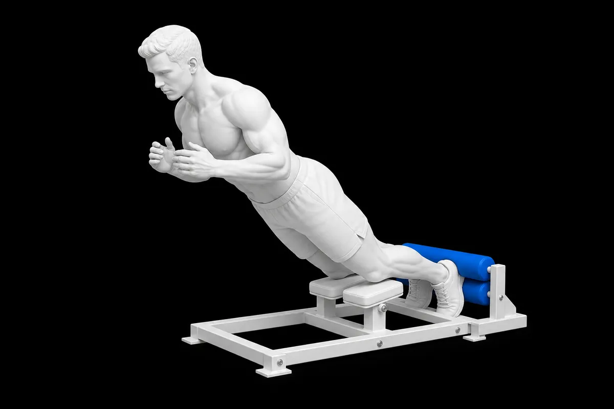 Nordic Curl exercise illustration showing the movement position