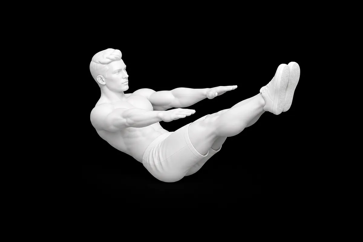 Pilates Double Leg Stretch exercise illustration showing the movement position