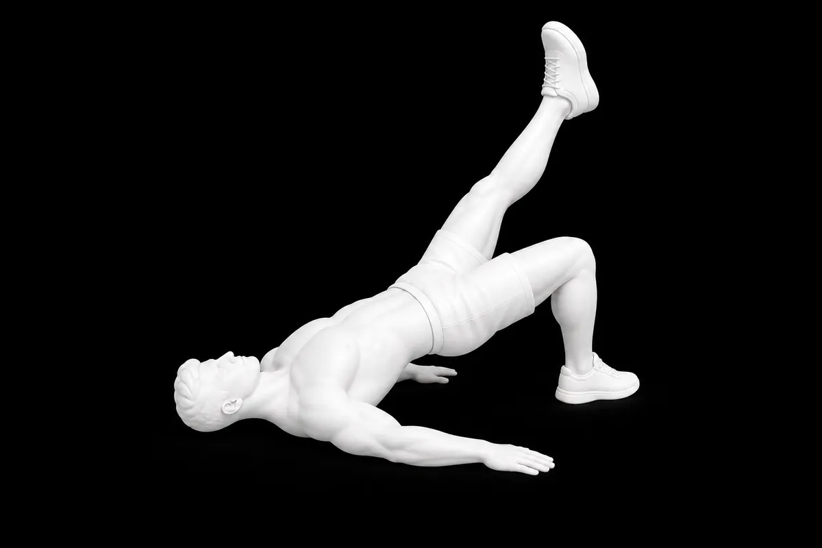 Pilates Single Leg Bridge exercise illustration showing the movement position