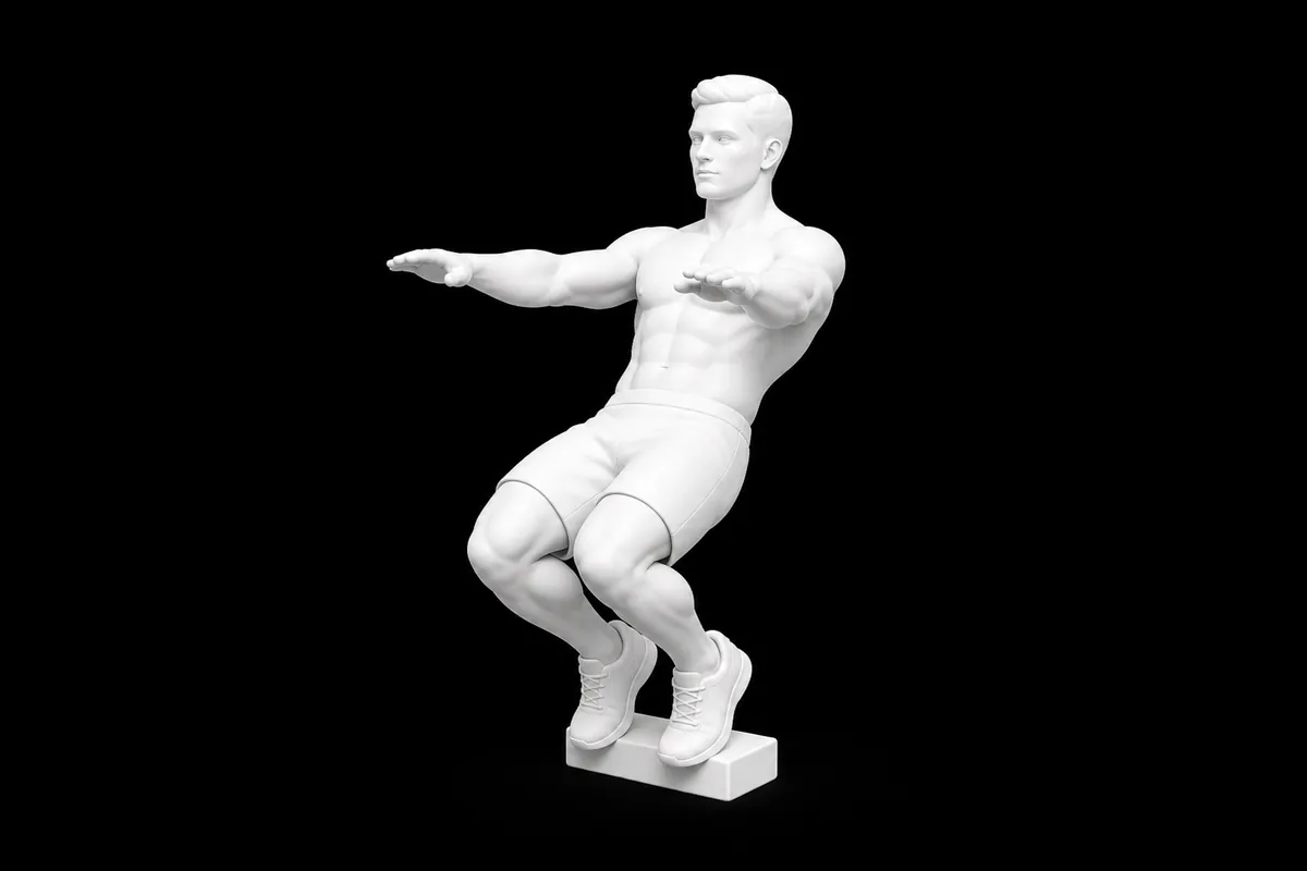 Sissy Squat exercise illustration showing the movement position